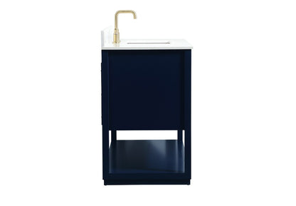 Elegant Furniture & Lighting - Larkin 48 inch Single bathroom vanity in blue with backsplash - VF19248BL-BS veiw 7