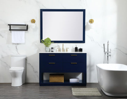 Elegant Furniture & Lighting - Larkin 48 inch Single bathroom vanity in blue with backsplash - VF19248BL-BS veiw 11