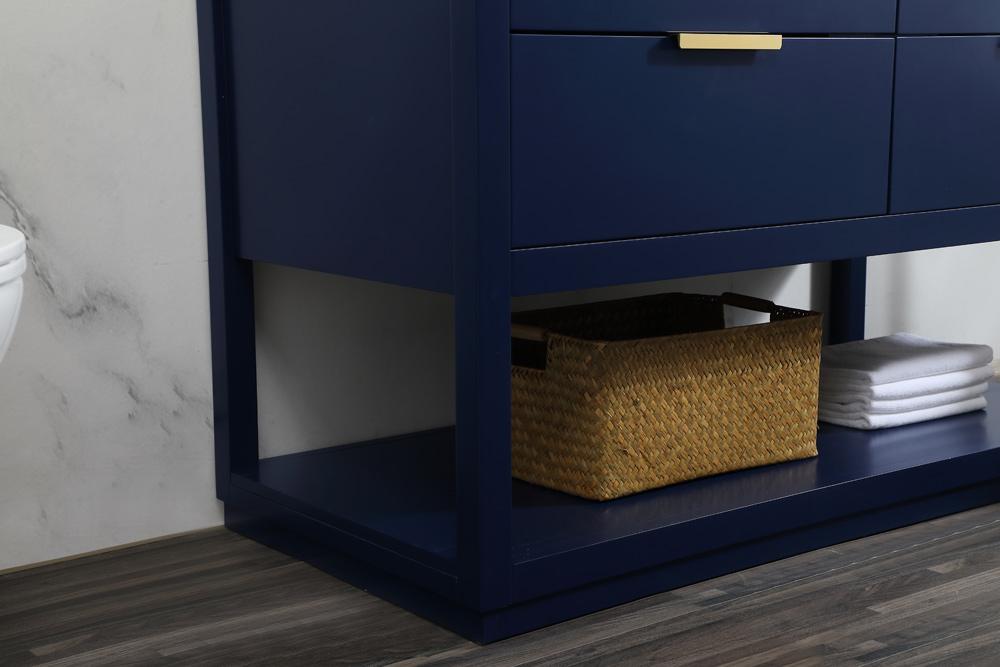Elegant Furniture & Lighting - Larkin 48 inch Single bathroom vanity in blue with backsplash - VF19248BL-BS veiw 13