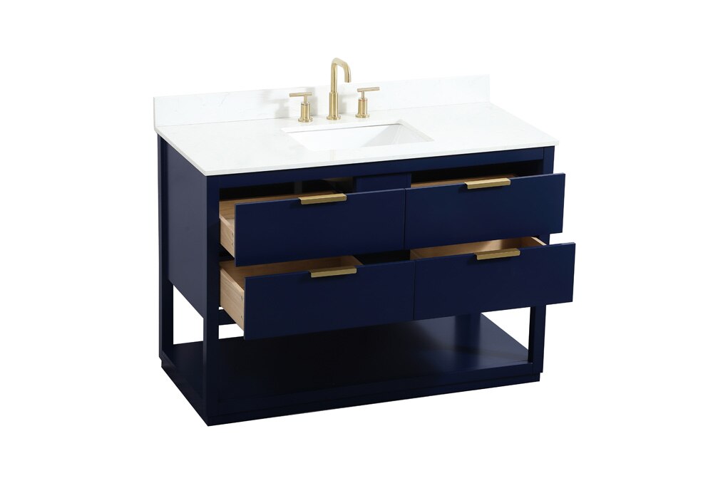 Elegant Furniture & Lighting - Larkin 48 inch Single bathroom vanity in blue with backsplash - VF19248BL-BS veiw 16