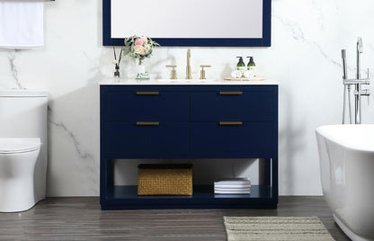 Elegant Furniture & Lighting - Larkin 48 inch Single bathroom vanity in blue - VF19248BL veiw 2