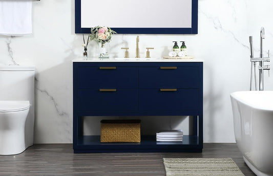 Elegant Furniture & Lighting - Larkin 48 inch Single bathroom vanity in blue - VF19248BL veiw 2
