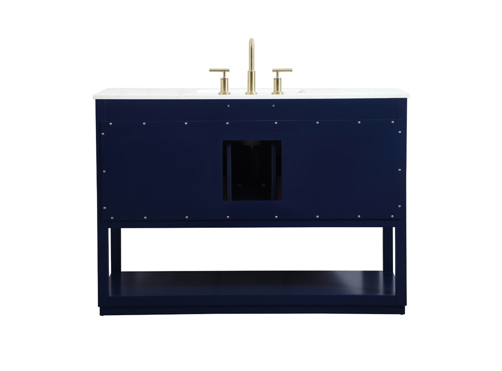Elegant Furniture & Lighting - Larkin 48 inch Single bathroom vanity in blue - VF19248BL veiw 8