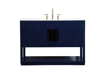 Elegant Furniture & Lighting - Larkin 48 inch Single bathroom vanity in blue - VF19248BL veiw 8