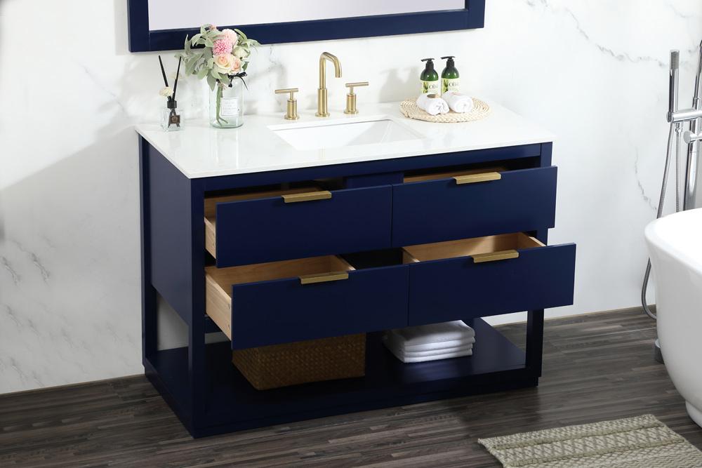 Elegant Furniture & Lighting - Larkin 48 inch Single bathroom vanity in blue - VF19248BL veiw 10
