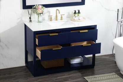 Elegant Furniture & Lighting - Larkin 48 inch Single bathroom vanity in blue - VF19248BL veiw 10