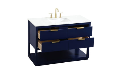 Elegant Furniture & Lighting - Larkin 48 inch Single bathroom vanity in blue - VF19248BL veiw 16