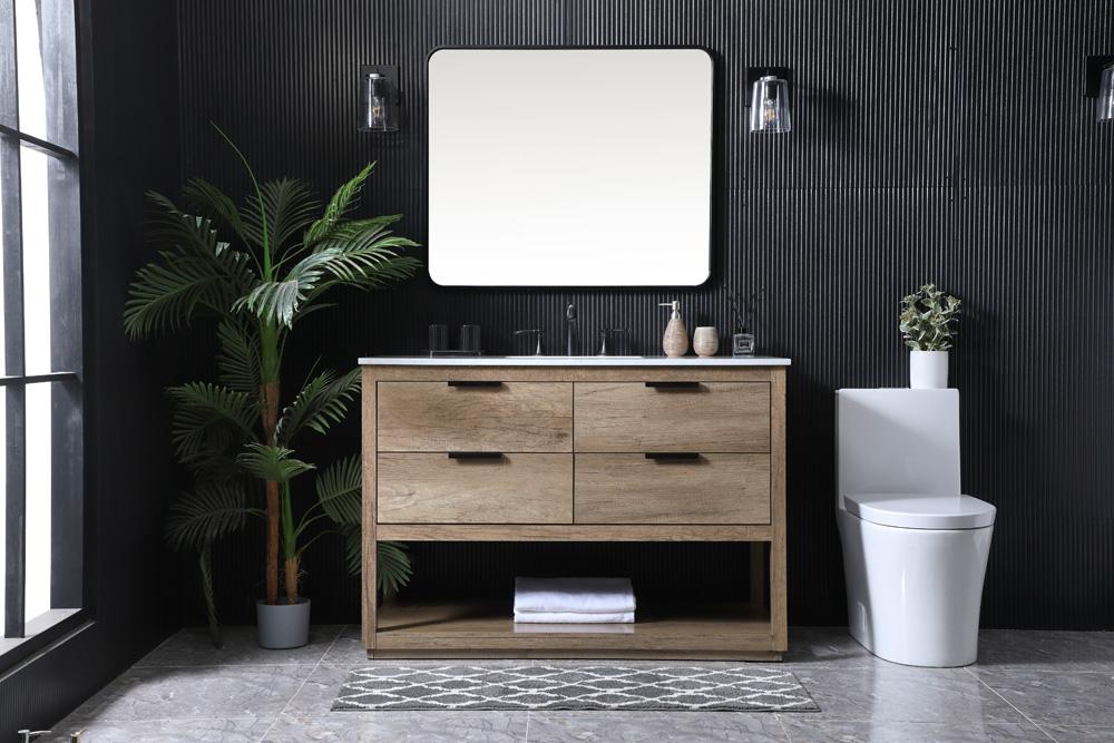 Elegant Furniture & Lighting - Larkin 48 Inch SIngle Bathroom Vanity In Natural Oak - VF19248NT veiw 5