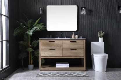 Elegant Furniture & Lighting - Larkin 48 Inch SIngle Bathroom Vanity In Natural Oak - VF19248NT veiw 5