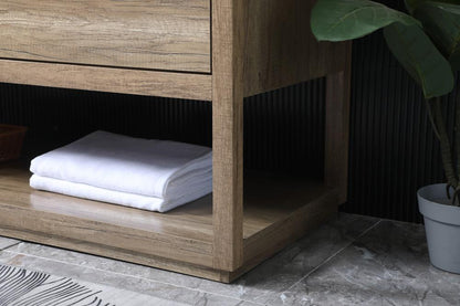 Elegant Furniture & Lighting - Larkin 60 Inch Double Bathroom Vanity In Natural Oak - VF19260DNT veiw 7