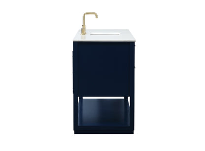Elegant Furniture & Lighting - Larkin 60 inch Single bathroom vanity in blue - VF19260BL veiw 7