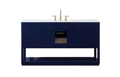 Elegant Furniture & Lighting - Larkin 60 inch Single bathroom vanity in blue - VF19260BL veiw 8