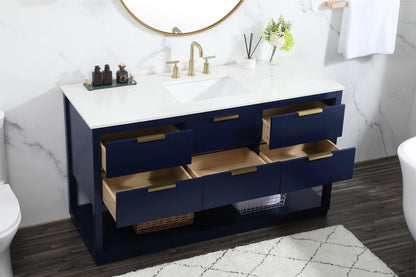 Elegant Furniture & Lighting - Larkin 60 inch Single bathroom vanity in blue - VF19260BL veiw 10