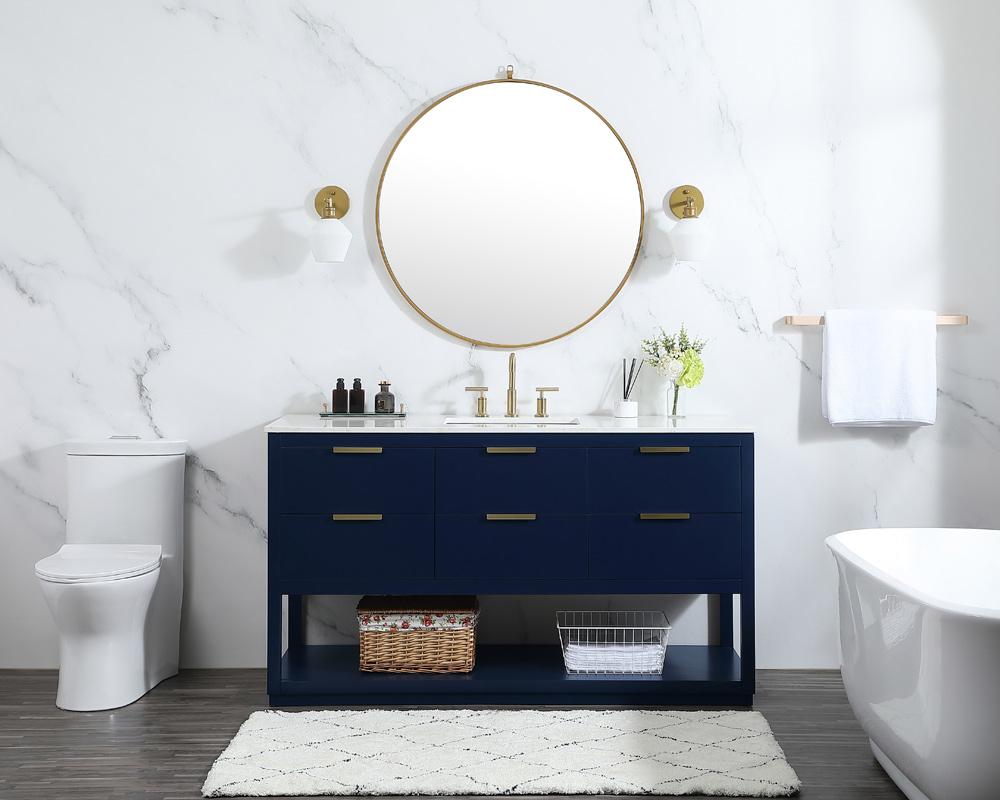 Elegant Furniture & Lighting - Larkin 60 inch Single bathroom vanity in blue - VF19260BL veiw 11