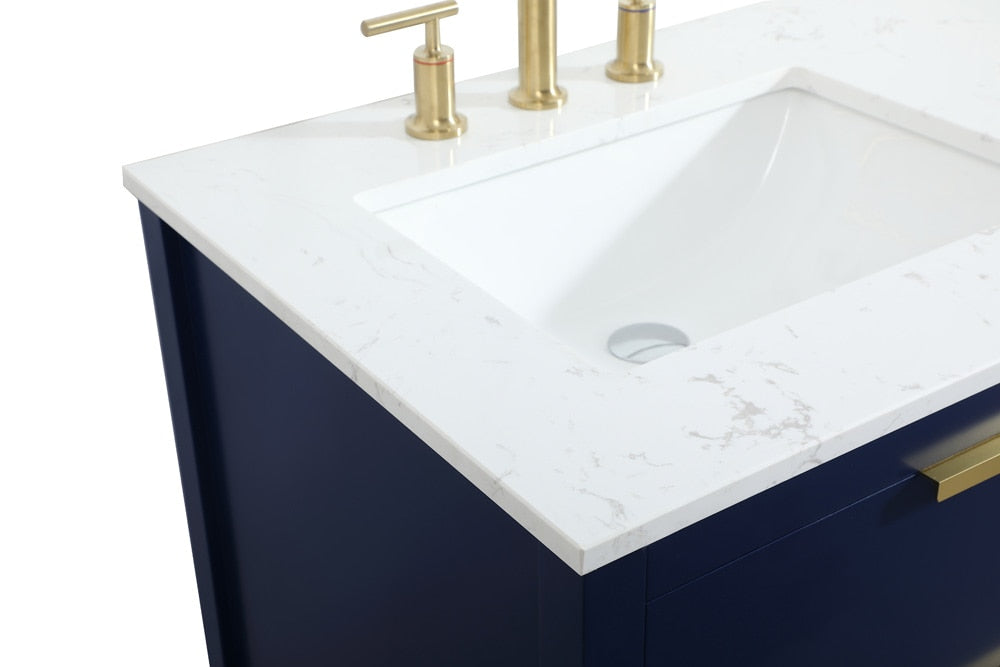 Elegant Furniture & Lighting - Larkin 60 inch Single bathroom vanity in blue - VF19260DBL veiw 4