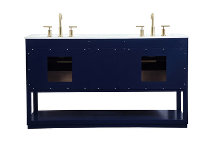 Elegant Furniture & Lighting - Larkin 60 inch Single bathroom vanity in blue - VF19260DBL veiw 8