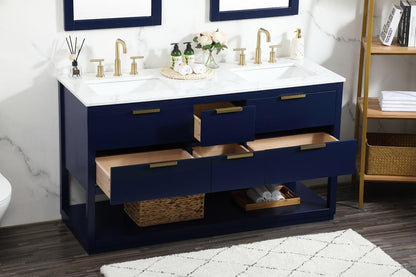 Elegant Furniture & Lighting - Larkin 60 inch Single bathroom vanity in blue - VF19260DBL veiw 10