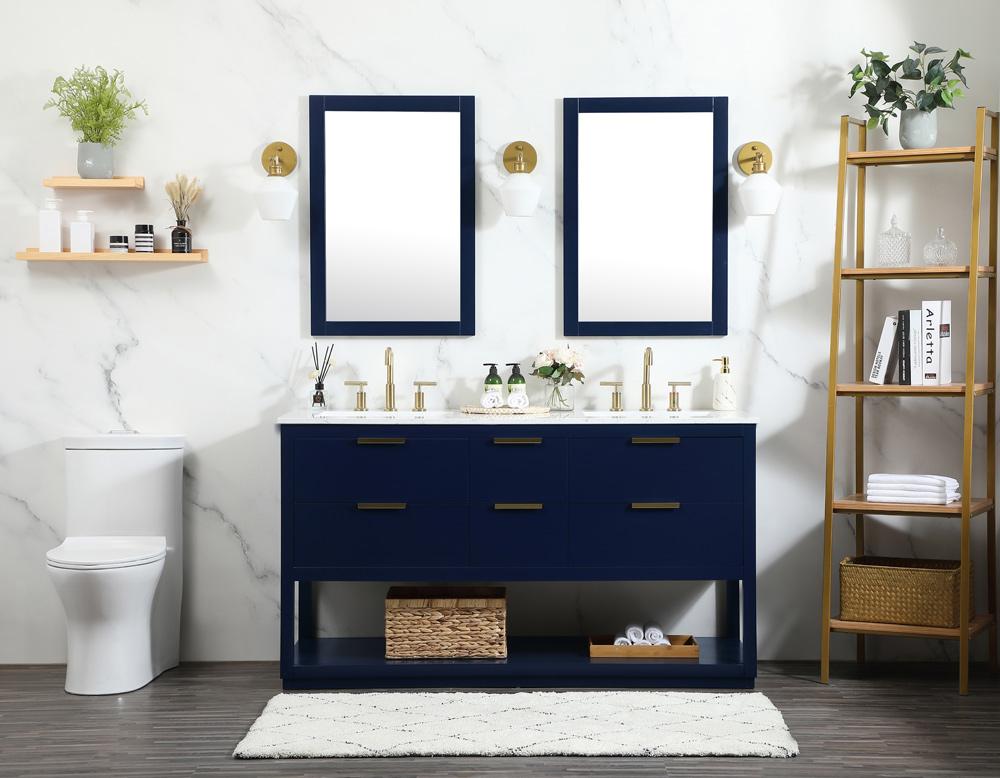 Elegant Furniture & Lighting - Larkin 60 inch Single bathroom vanity in blue - VF19260DBL veiw 11
