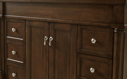 Elegant Furniture & Lighting - Lexington 42 inch Single Bathroom vanity in Walnut with ivory white engineered marble - VF13042WT-VW view 6