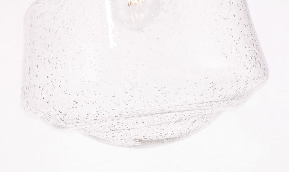 Elegant Furniture & Lighting - Lyle 1 light Black and Clear seeded glass Flush mount - LD6240BK view 6