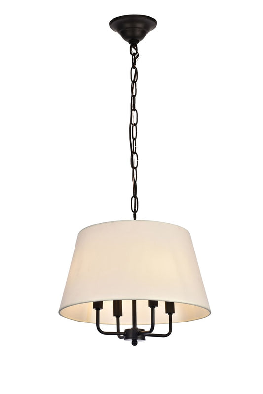 Elegant Furniture & Lighting - Maple Pendant D17 H13.75 Lt:4 Black Finish - LD6009D17BK veiw 1