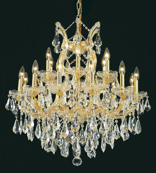 Elegant Furniture & Lighting - Maria Theresa 19 light Chrome Chandelier Clear Royal Cut Crystal - 2801D30C/RC veiw 1