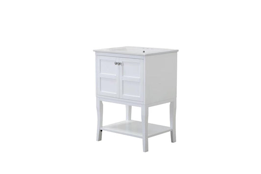 Elegant Furniture & Lighting - Mason 2 Doors Cabinet 24 In. X 18 In. X 34 In. In White - VF2100 view 2