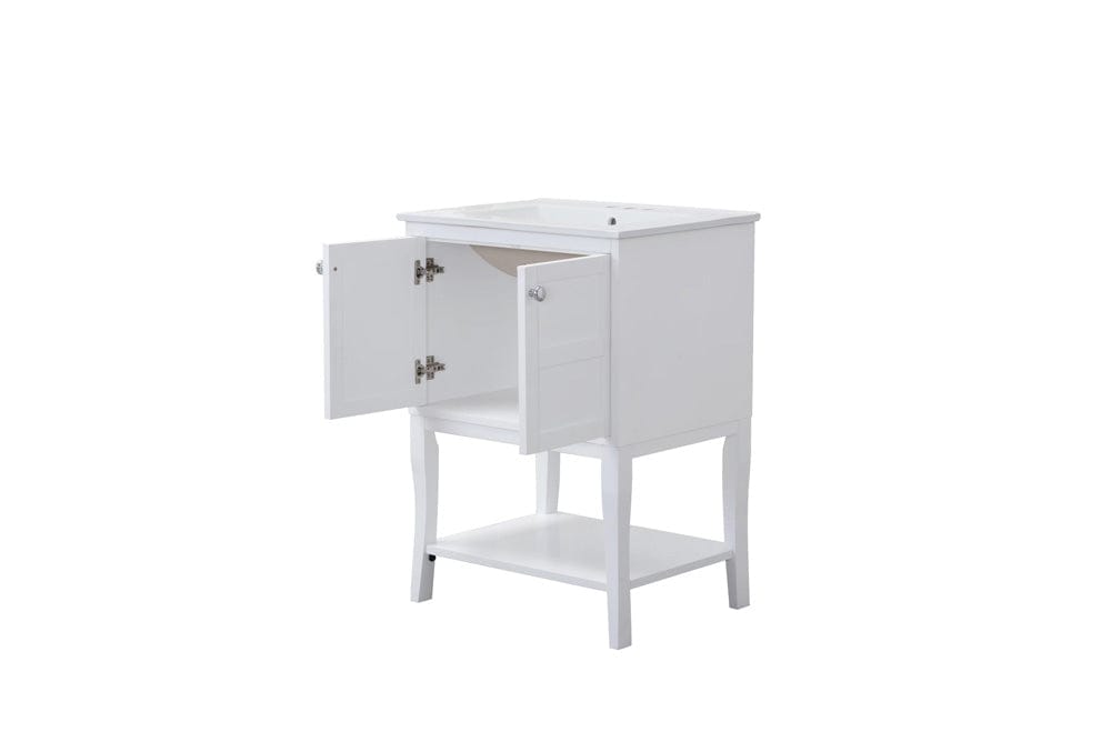 Elegant Furniture & Lighting - Mason 2 Doors Cabinet 24 In. X 18 In. X 34 In. In White - VF2100 view 3