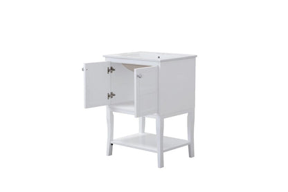 Elegant Furniture & Lighting - Mason 2 Doors Cabinet 24 In. X 18 In. X 34 In. In White - VF2100 view 3