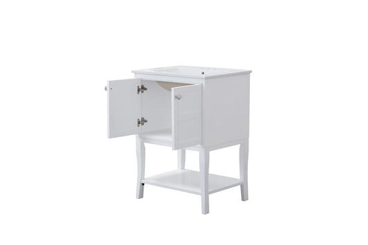 Elegant Furniture & Lighting - Mason 2 Doors Cabinet 24 In. X 18 In. X 34 In. In White - VF2100 view 3