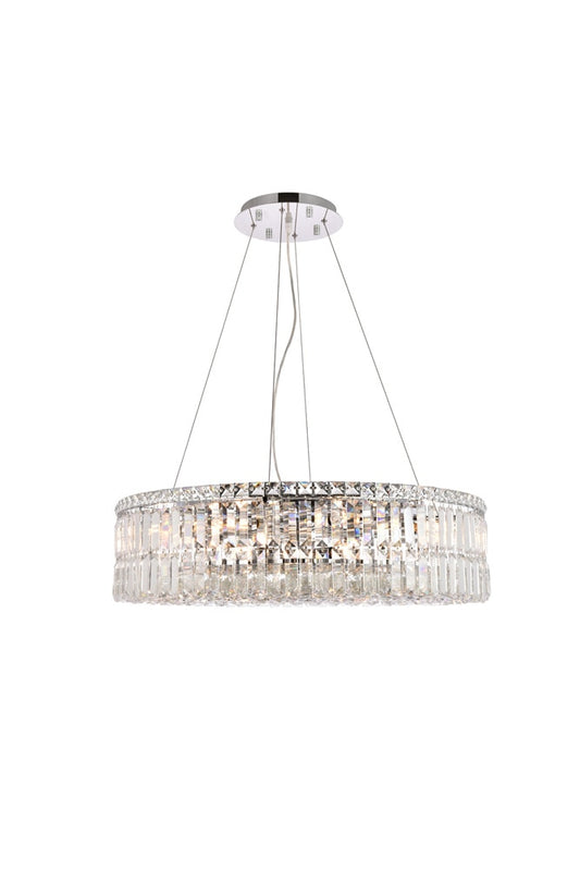 Elegant Furniture & Lighting - Maxime 12 light Chrome Chandelier Clear Royal Cut Crystal - V2030D28C/RC veiw 1