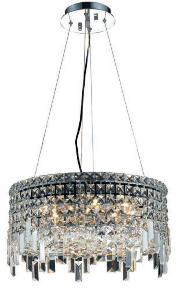 Elegant Furniture & Lighting - Maxime 12 light Chrome Chandelier Clear Royal Cut Crystal - V2031D20C/RC veiw 1