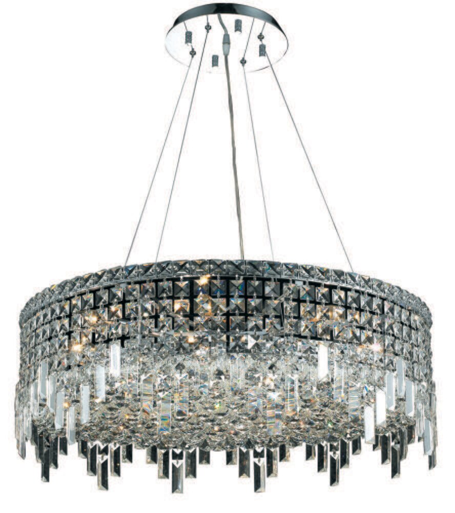 Elegant Furniture & Lighting - Maxime 12 light Chrome Chandelier Clear Royal Cut Crystal - V2031D28C/RC veiw 1