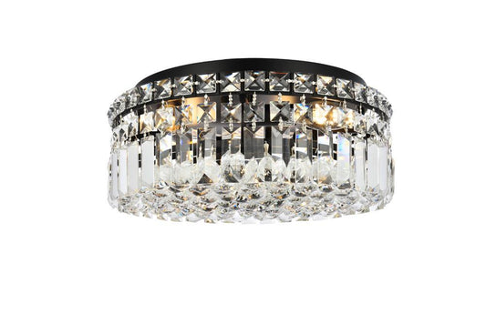 Elegant Furniture & Lighting - Maxime 14 inch black flush mount - V2030F14BK/RC veiw 1