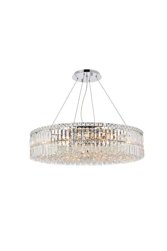 Elegant Furniture & Lighting - Maxime 18 light Chrome Chandelier Clear Royal Cut Crystal - V2030D32C/RC veiw 1