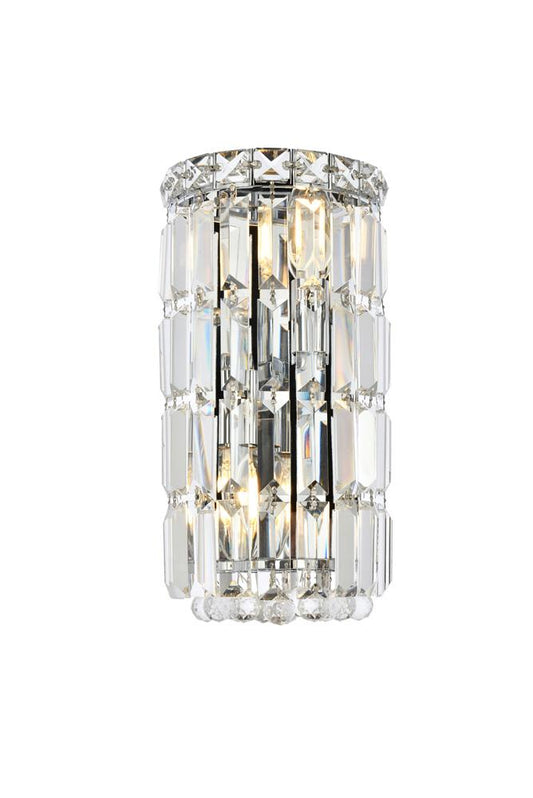 Elegant Furniture & Lighting - Maxime 2 light Chrome Wall Sconce Clear Royal Cut Crystal - V2030W6C/RC veiw 1