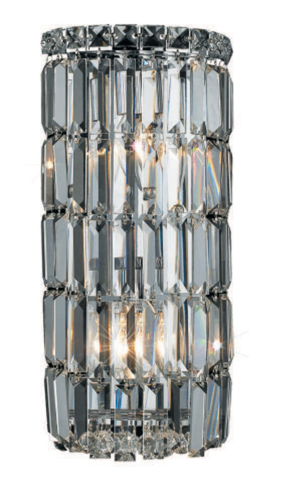 Elegant Furniture & Lighting - Maxime 2 light Chrome Wall Sconce Clear Royal Cut Crystal - V2030W8C/RC veiw 1
