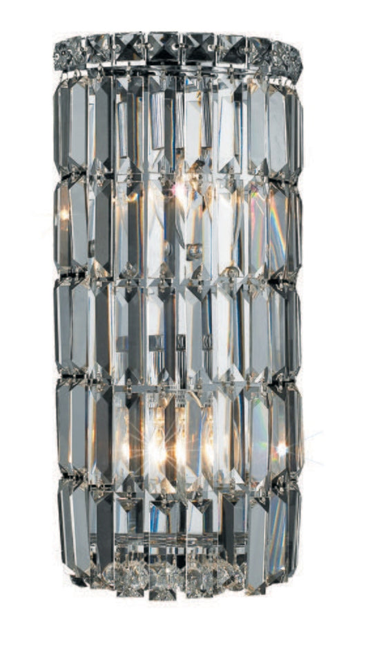 Elegant Furniture & Lighting - Maxime 2 light Chrome Wall Sconce Clear Royal Cut Crystal - V2030W8C/RC veiw 1