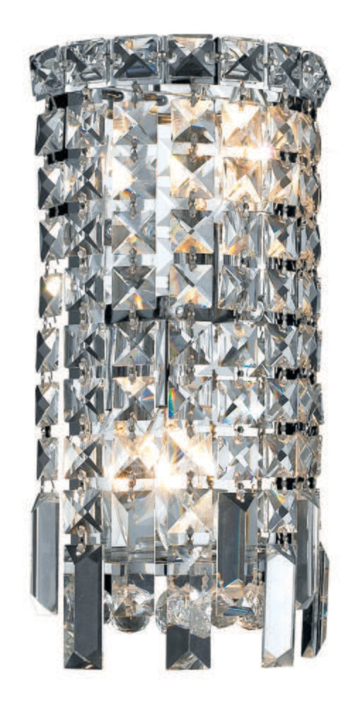 Elegant Furniture & Lighting - Maxime 2 light Chrome Wall Sconce Clear Royal Cut Crystal - V2031W6C/RC veiw 1
