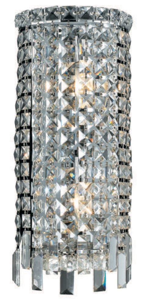 Elegant Furniture & Lighting - Maxime 2 light Chrome Wall Sconce Clear Royal Cut Crystal - V2031W8C/RC veiw 1