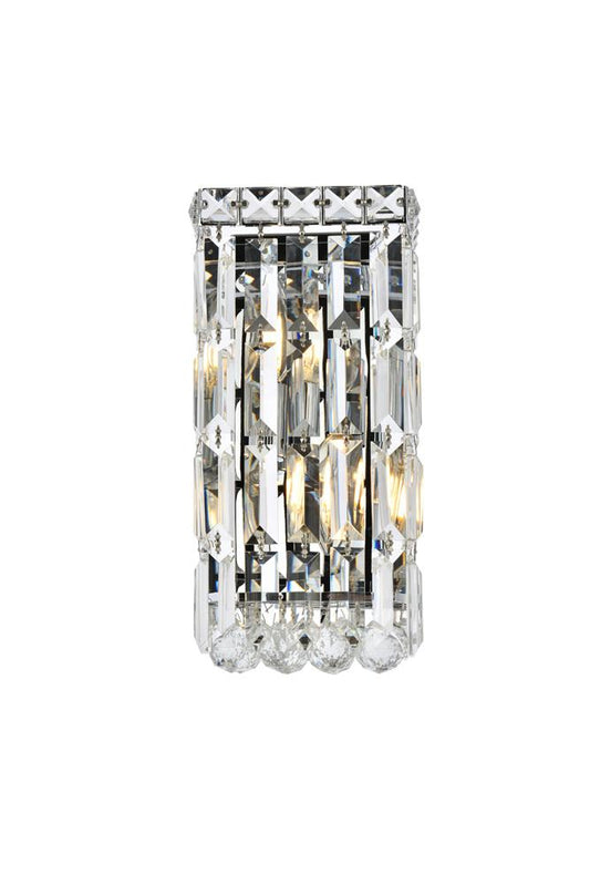 Elegant Furniture & Lighting - Maxime 2 light Chrome Wall Sconce Clear Royal Cut Crystal - V2032W6C/RC veiw 1