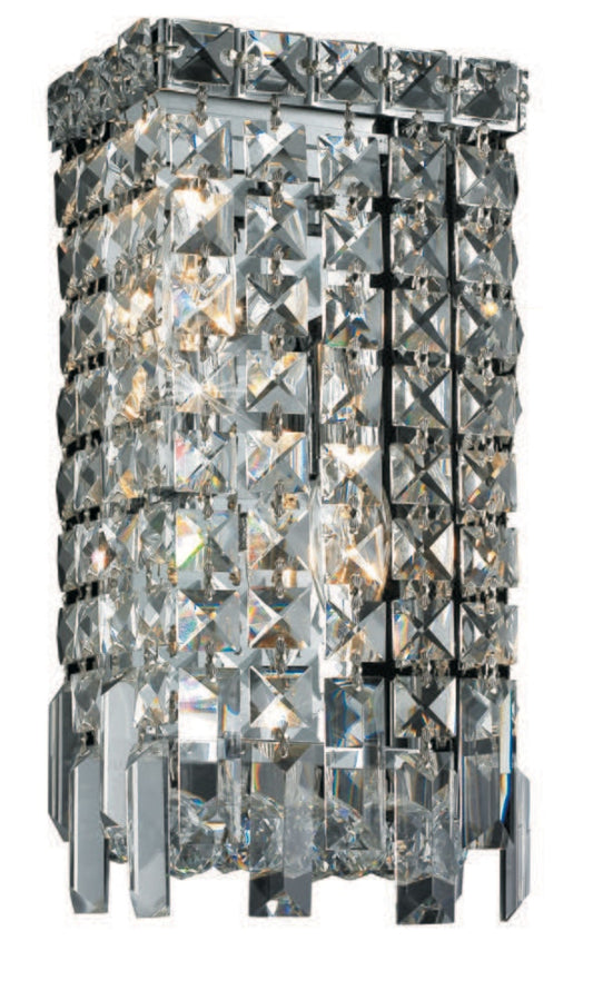 Elegant Furniture & Lighting - Maxime 2 light Chrome Wall Sconce Clear Royal Cut Crystal - V2033W6C/RC veiw 1