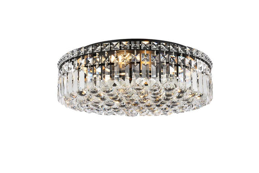 Elegant Furniture & Lighting - Maxime 20 inch black flush mount - V2030F20BK/RC veiw 1