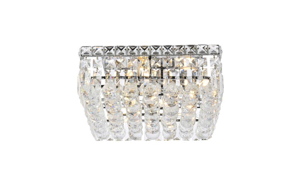 Elegant Furniture & Lighting - Maxime 4 light Chrome Flush Mount Clear Royal Cut Crystal - V2032F12C/RC veiw 1