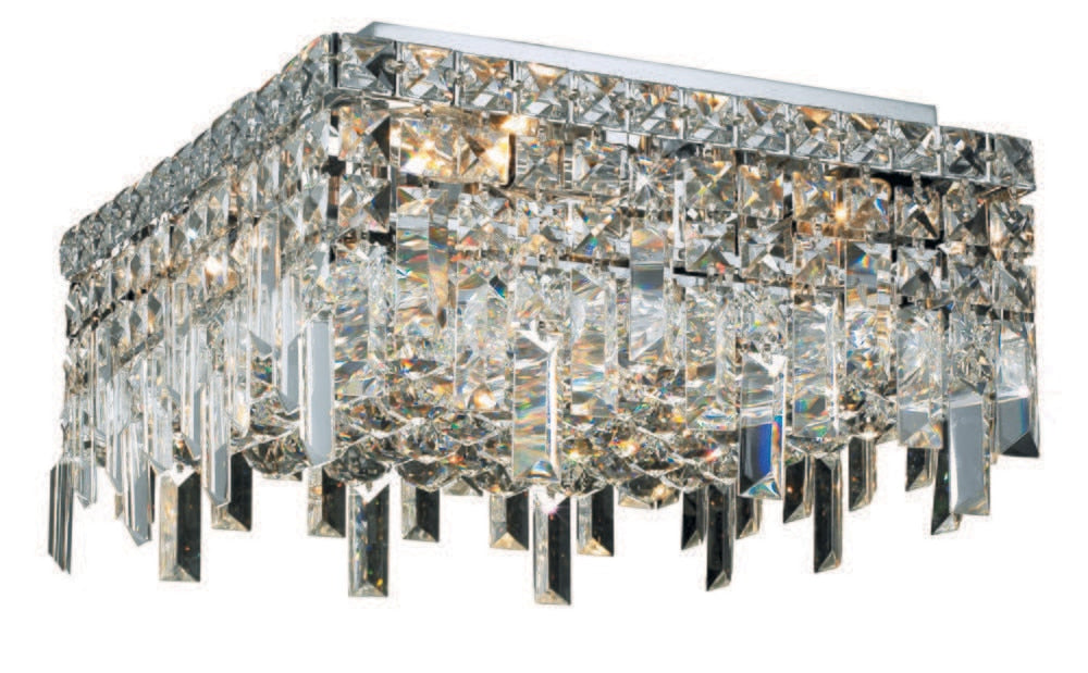 Elegant Furniture & Lighting - Maxime 4 light Chrome Flush Mount Clear Royal Cut Crystal - V2033F12C/RC veiw 1