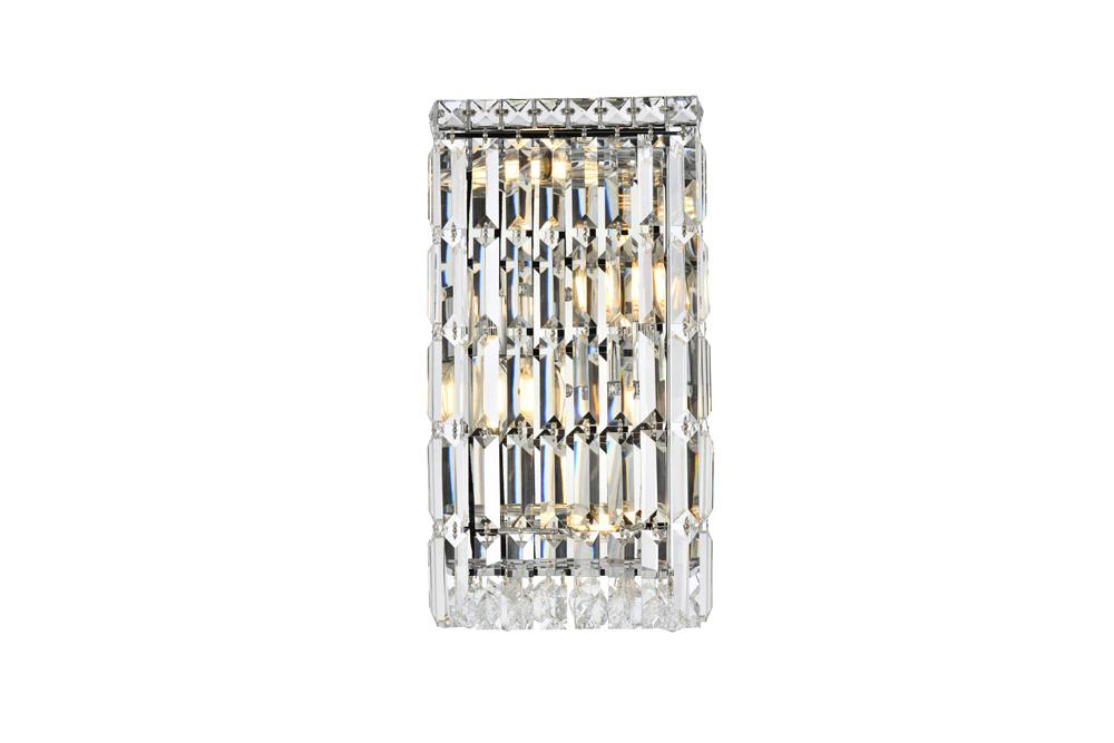 Elegant Furniture & Lighting - Maxime 4 light Chrome Wall Sconce Clear Royal Cut Crystal - V2032W8C/RC veiw 1
