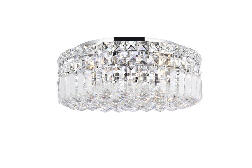 Elegant Furniture & Lighting - Maxime 5 light Chrome Flush Mount Clear Royal Cut Crystal - V2030F16C/RC veiw 1