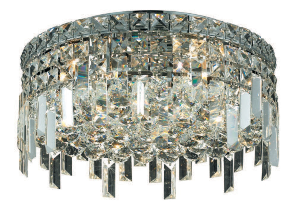 Elegant Furniture & Lighting - Maxime 5 light Chrome Flush Mount Clear Royal Cut Crystal - V2031F16C/RC veiw 1
