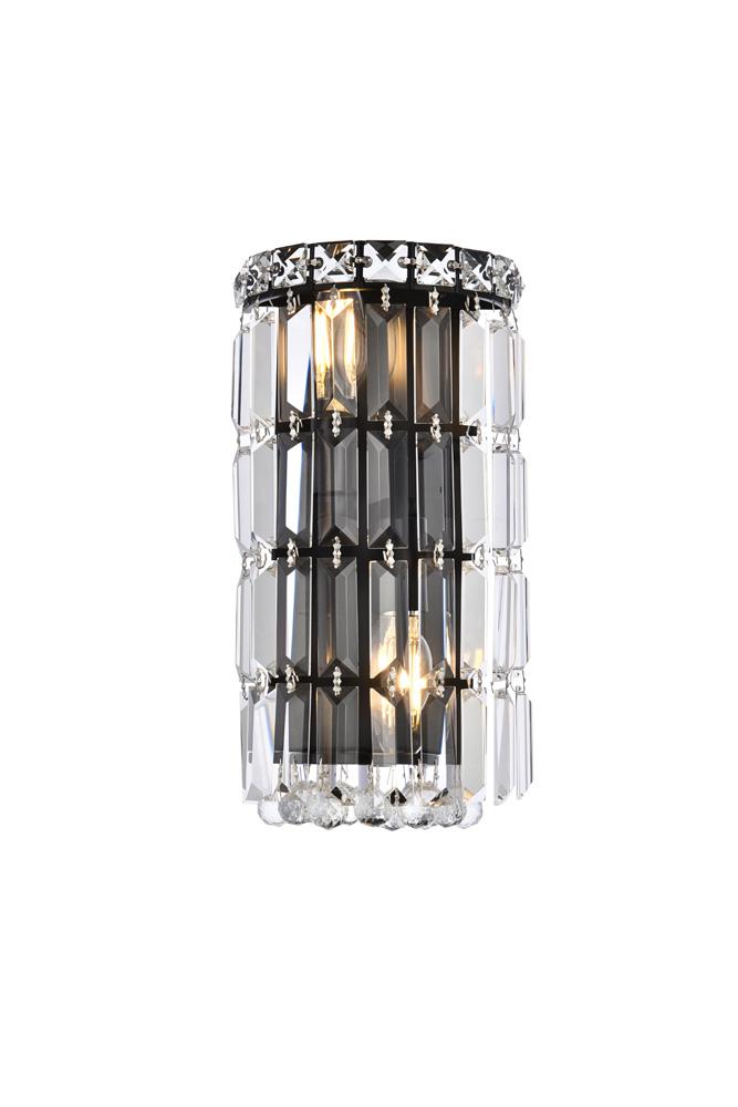 Elegant Furniture & Lighting - Maxime 6 inch black wall sconce - V2030W6BK/RC veiw 1