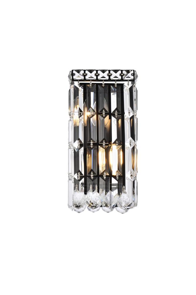 Elegant Furniture & Lighting - Maxime 6 inch black wall sconce - V2032W6BK/RC veiw 1